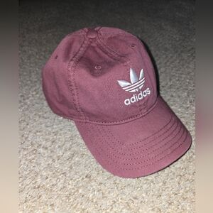 Adidas Burgundy Hat with White Logo